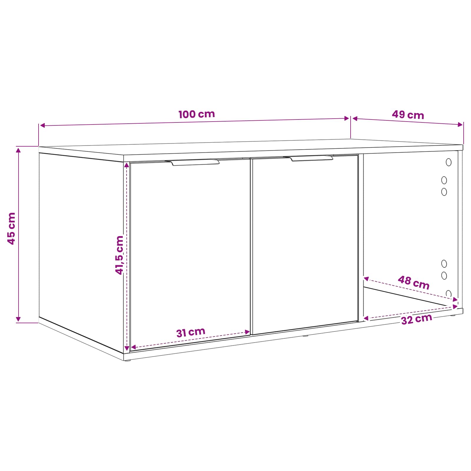 vidaXL Meble dla kota Dąb wędzony 100 x 49 x 45 cm Drewno inżynieryjne
