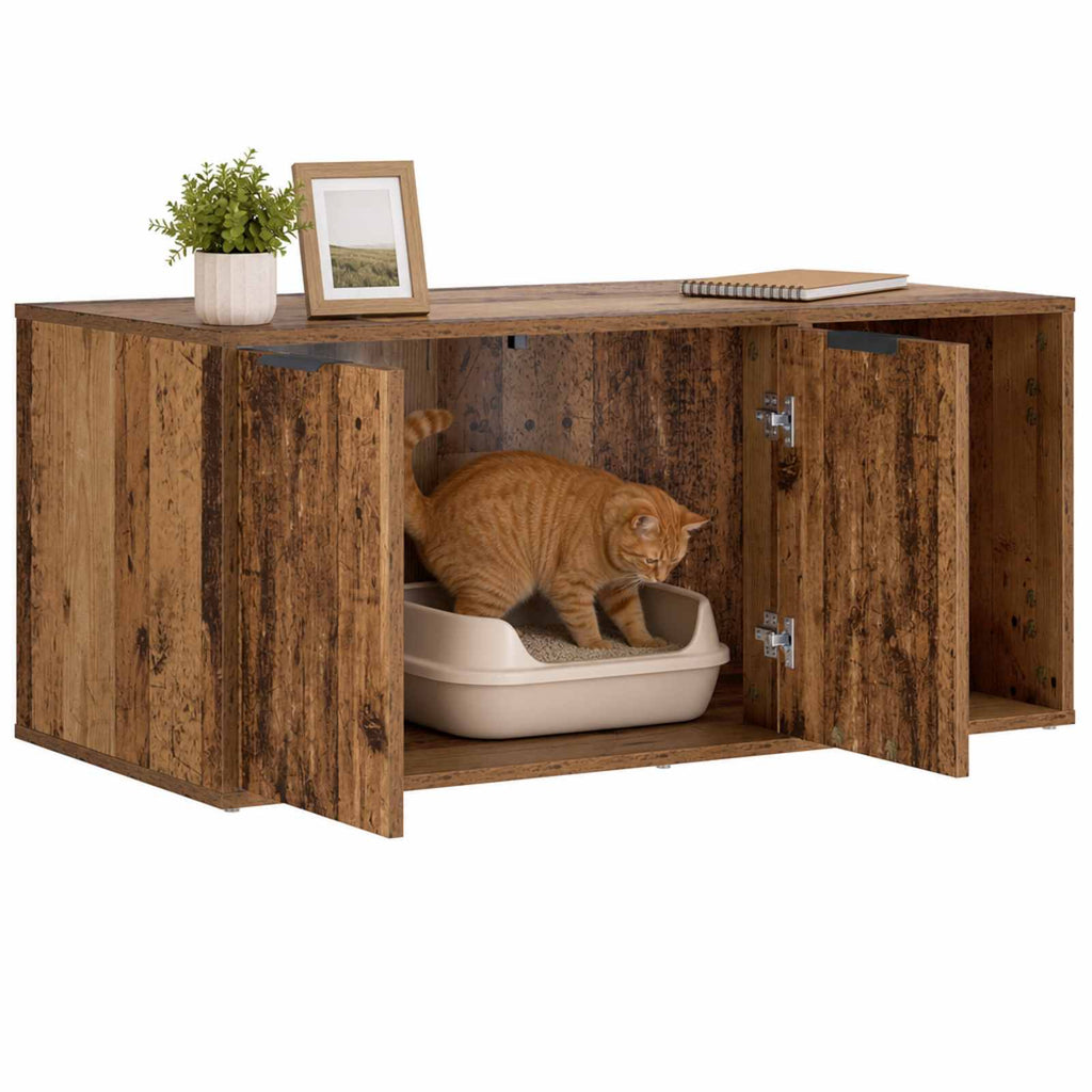 vidaXL Meble dla kota Stare drewno 100 x 49 x 45 cm