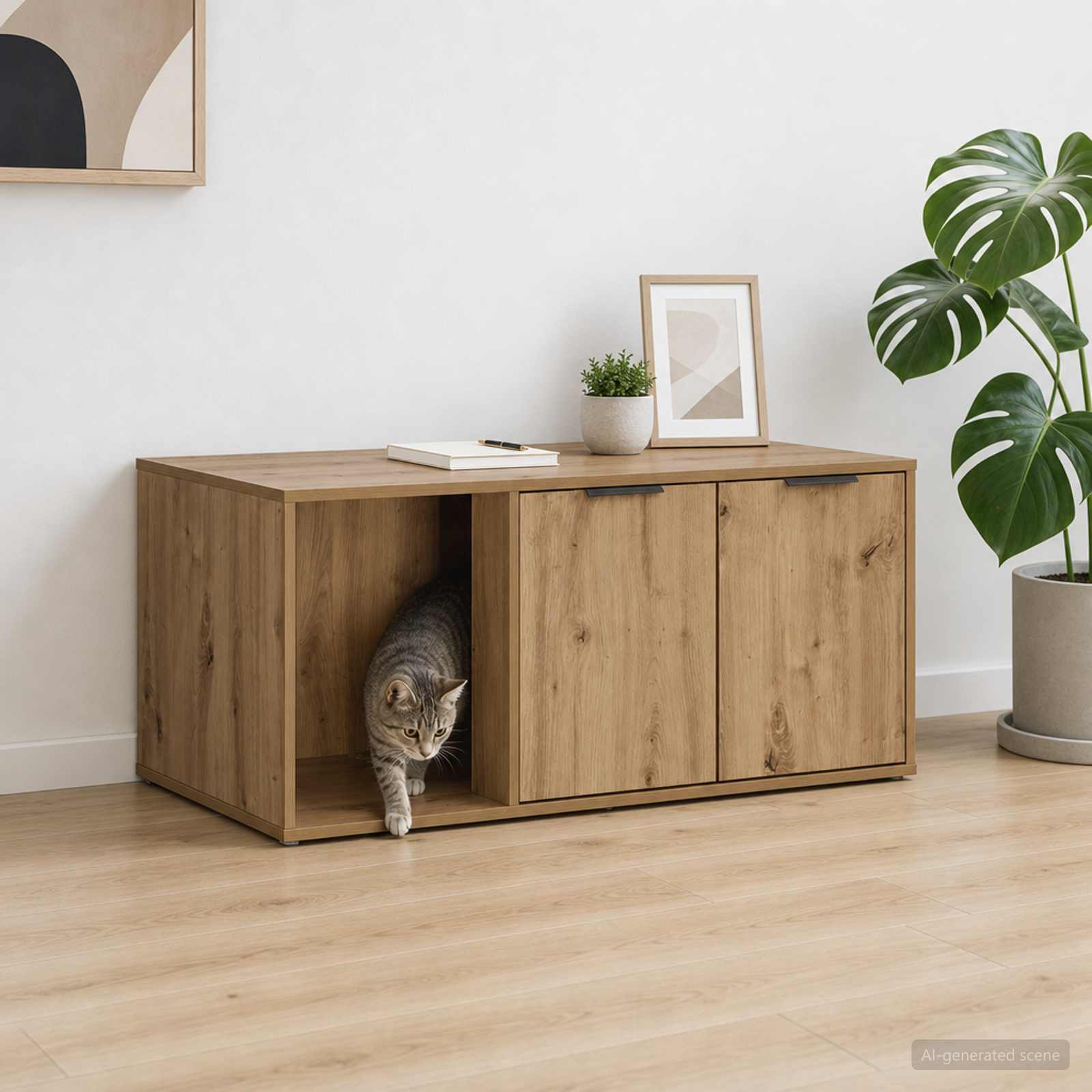 vidaXL Meble dla kota Dąb artisan 100 x 49 x 45 cm Drewno inżynieryjne