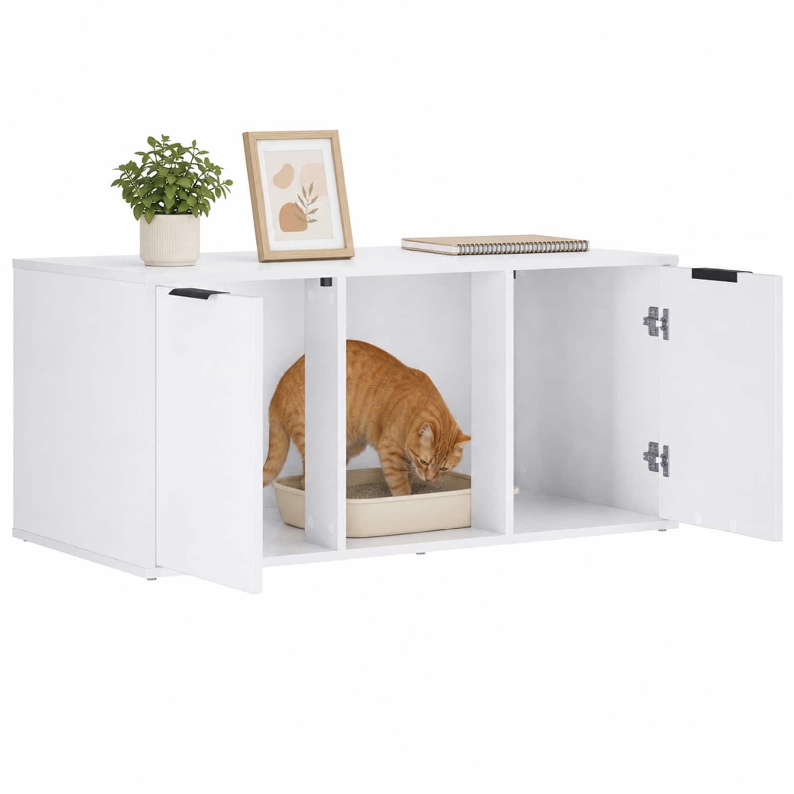 vidaXL Meble dla kota Biały 100 x 49 x 45 cm Drewno inżynieryjne