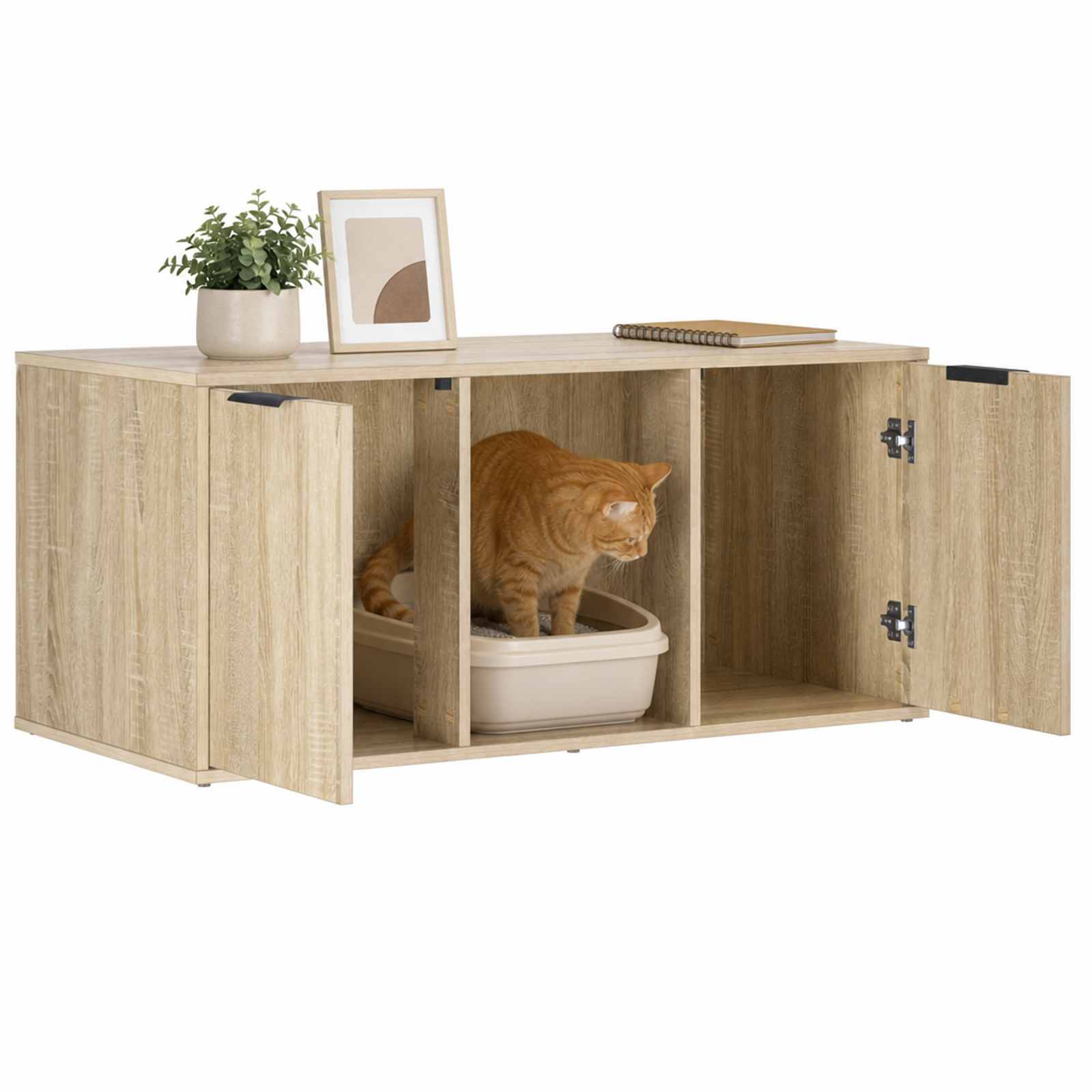 vidaXL Meble dla kota dąb Sonoma 100 x 49 x 45 cm Drewno inżynieryjne
