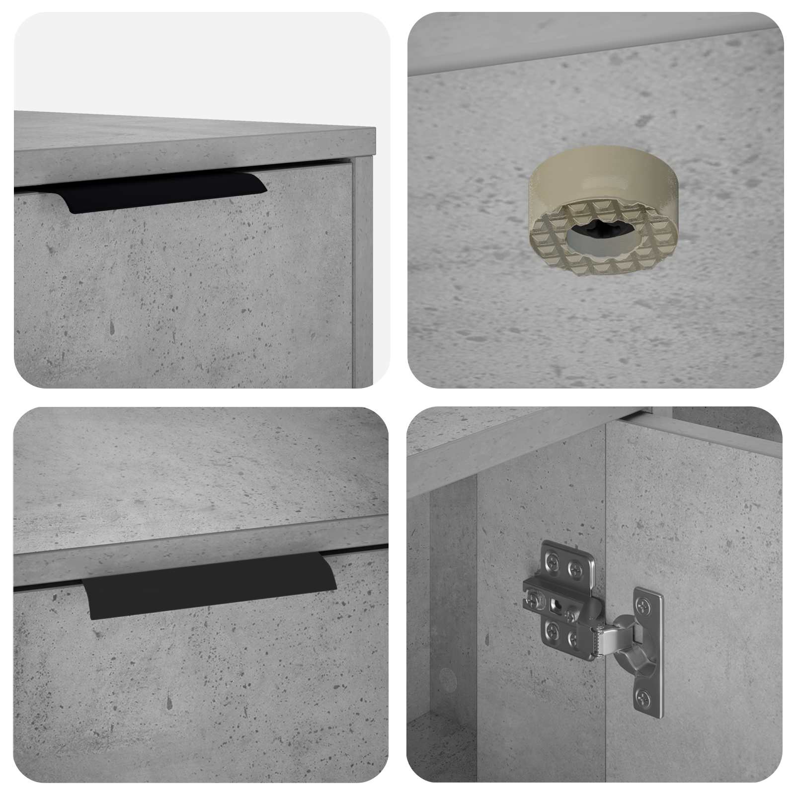 vidaXL Meble dla kota Betonowy szary 100 x 49 x 45 cm