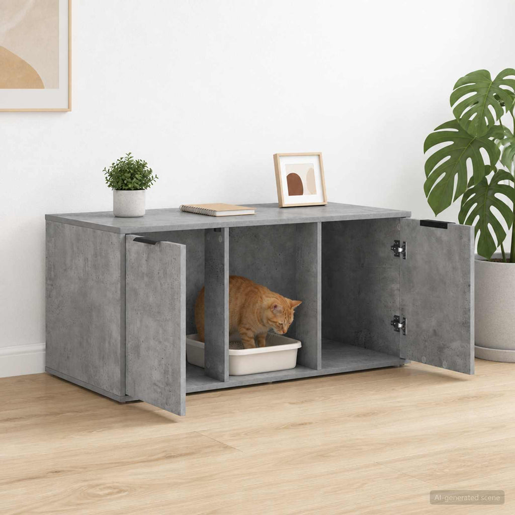vidaXL Meble dla kota Betonowy szary 100 x 49 x 45 cm