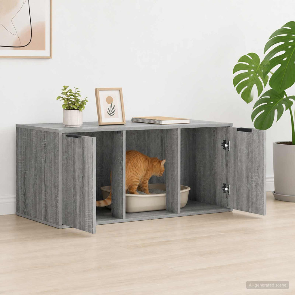 vidaXL Meble dla kota Szary Sonoma 100 x 49 x 45 cm