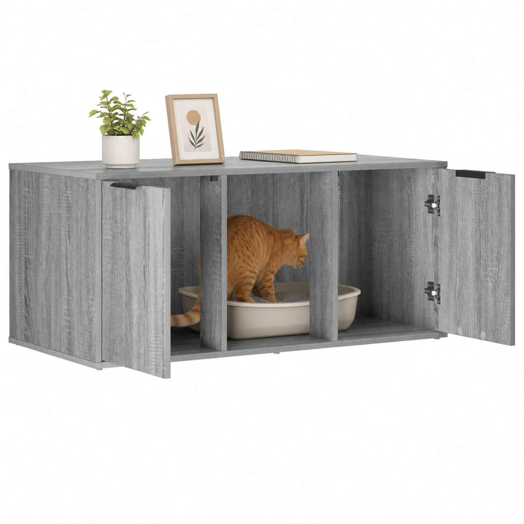 vidaXL Meble dla kota Szary Sonoma 100 x 49 x 45 cm