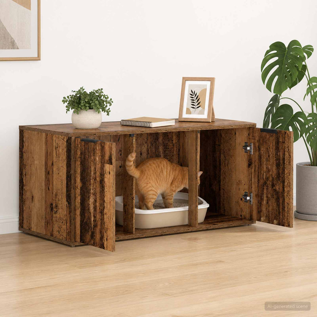 vidaXL Meble dla kota Stare drewno 100 x 49 x 45 cm