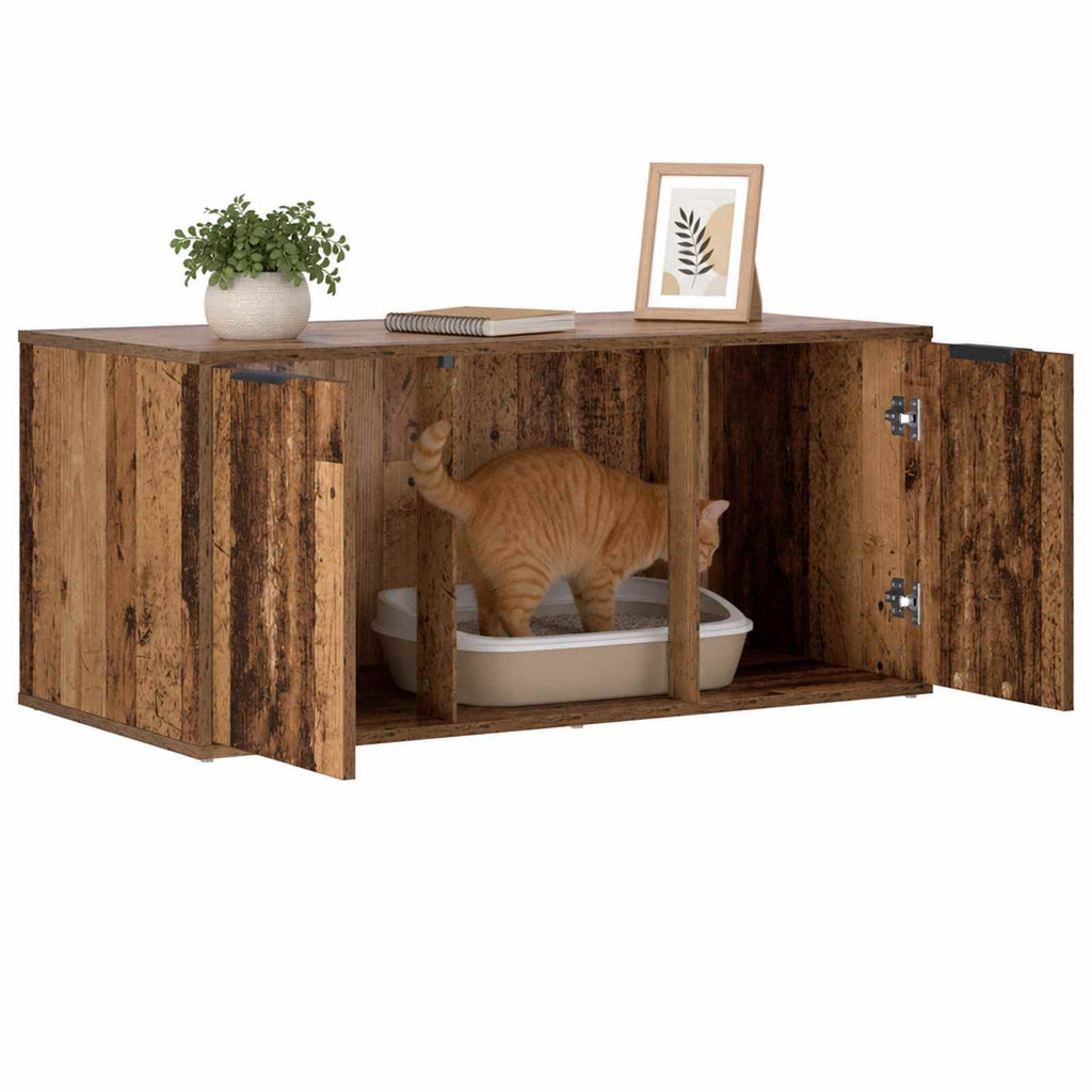 vidaXL Meble dla kota Stare drewno 100 x 49 x 45 cm