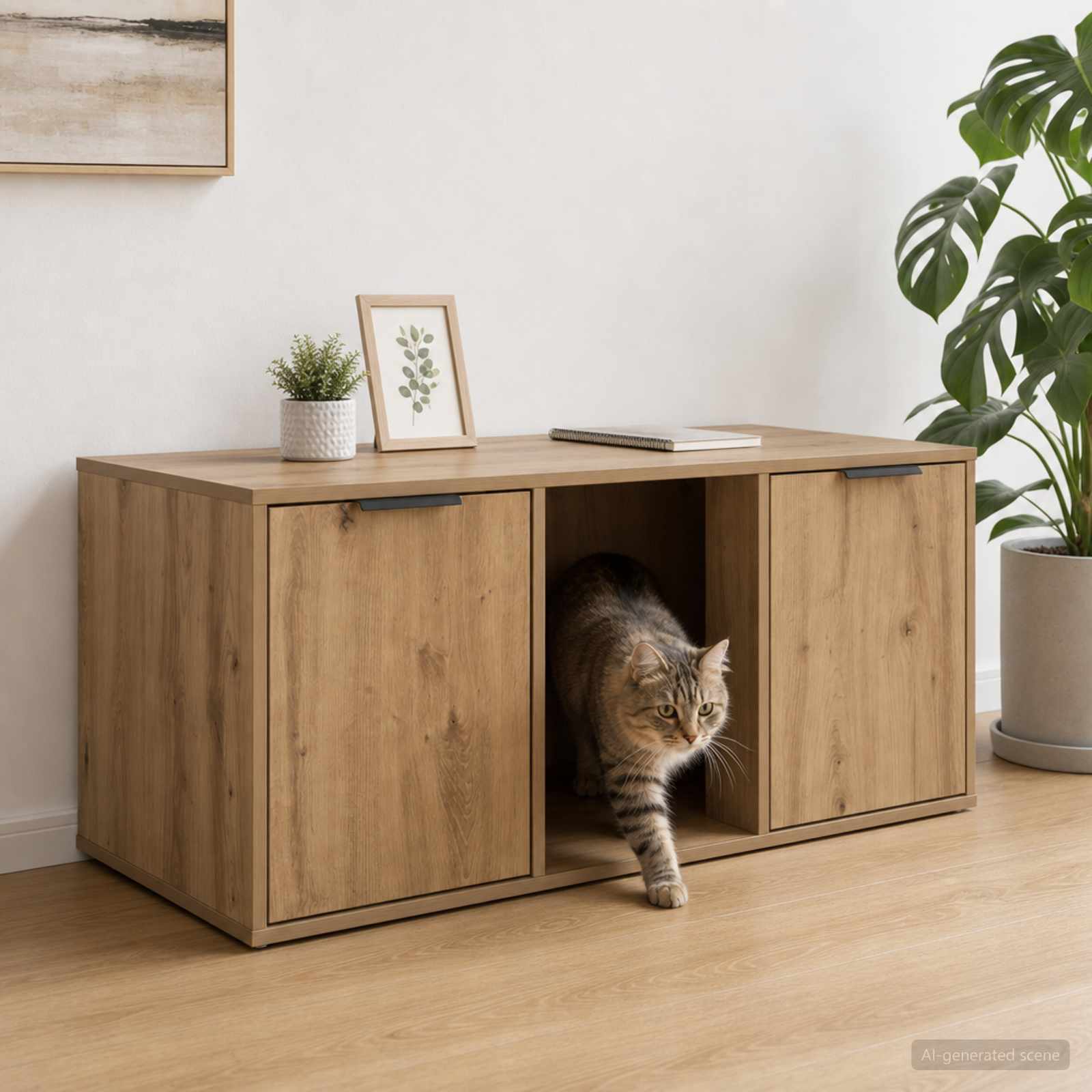 vidaXL Meble dla kota Dąb artisan 100 x 49 x 45 cm Drewno inżynieryjne