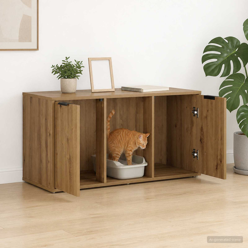 vidaXL Meble dla kota Dąb artisan 100 x 49 x 45 cm Drewno inżynieryjne