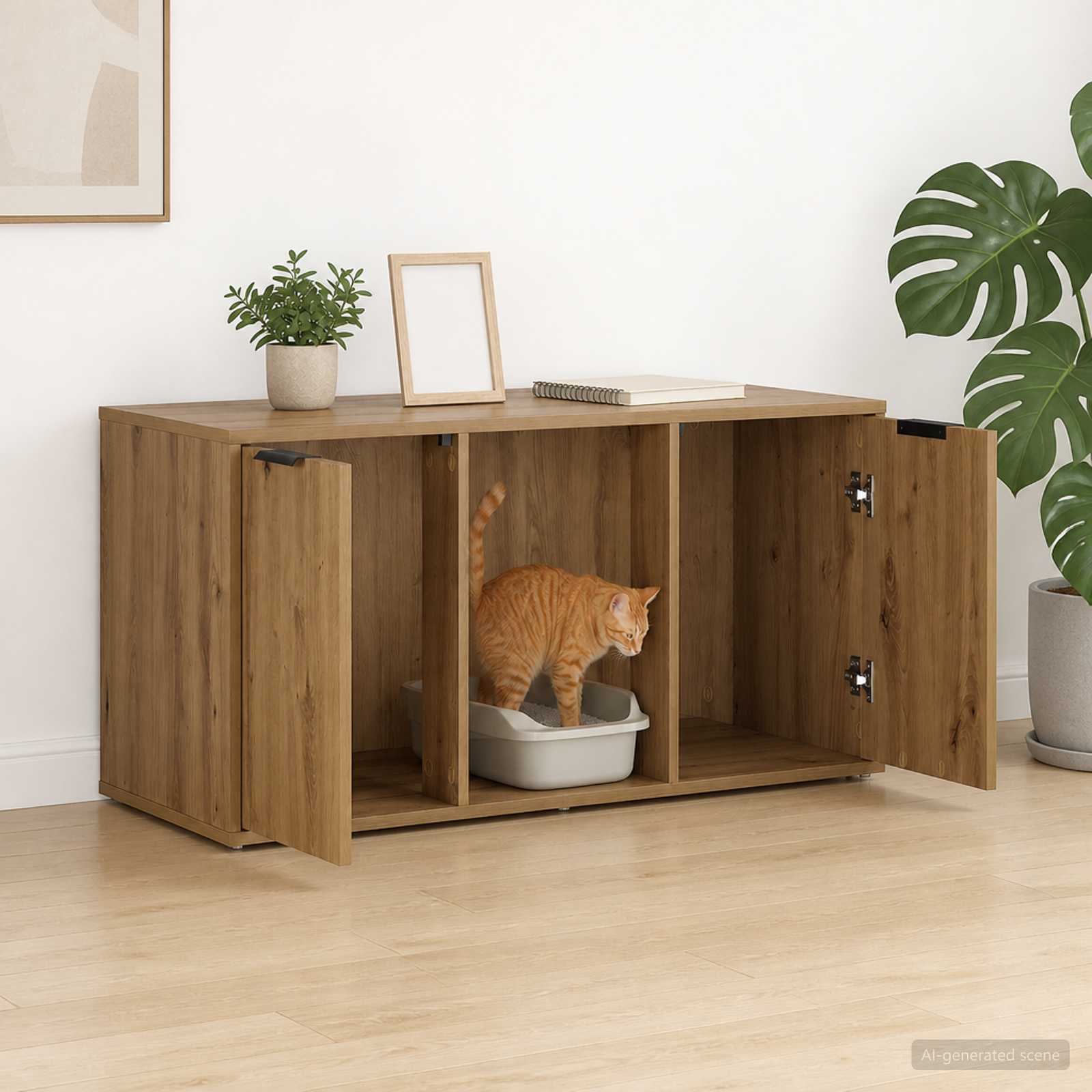 vidaXL Meble dla kota Dąb artisan 100 x 49 x 45 cm Drewno inżynieryjne
