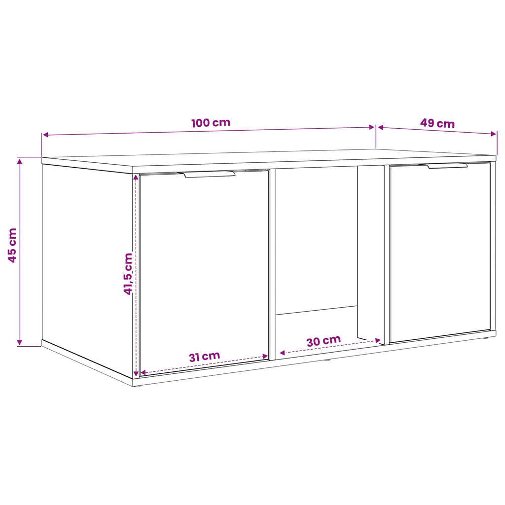 vidaXL Meble dla kota Dąb artisan 100 x 49 x 45 cm Drewno inżynieryjne
