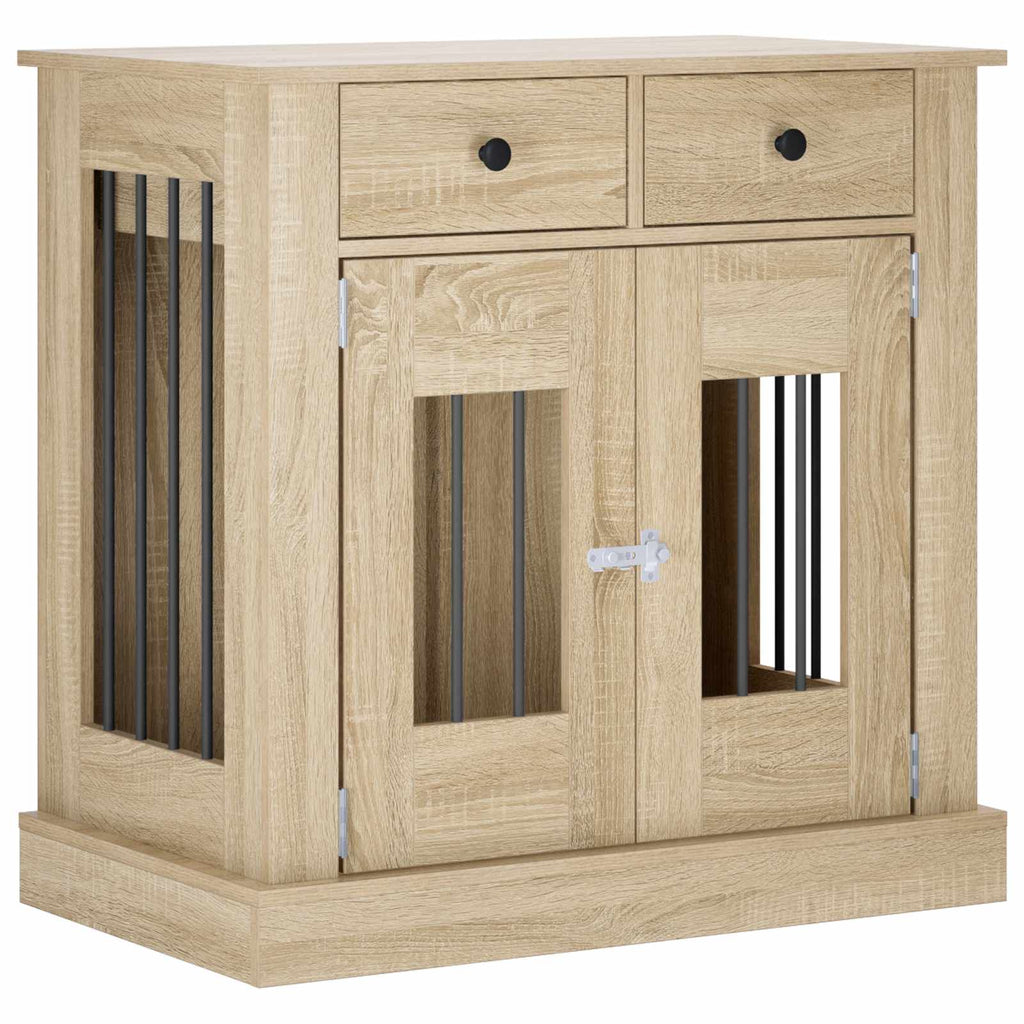 vidaXL Meble na klatkę dla psa dąb Sonoma 80 x 47,5 x 80 cm