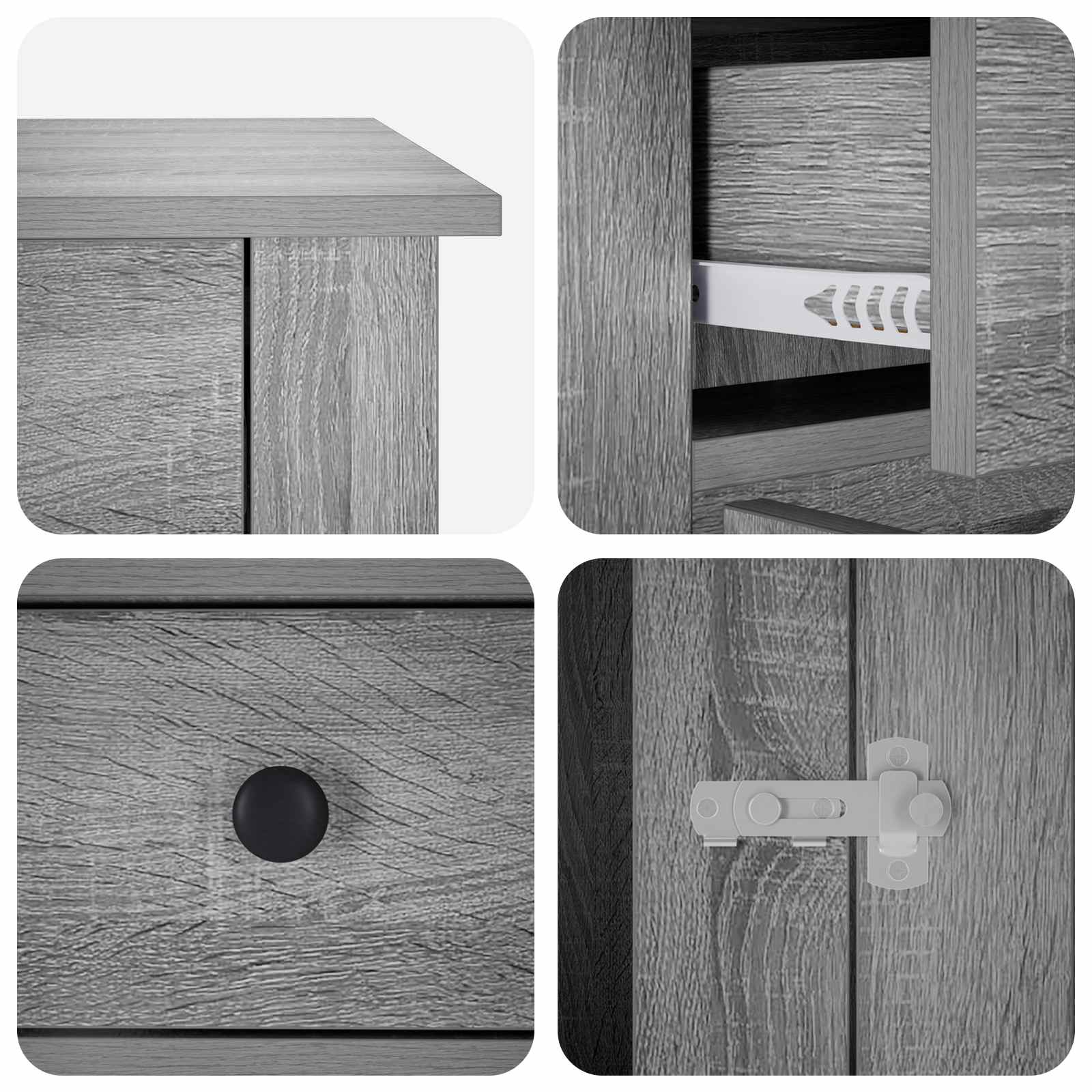 vidaXL Meble na klatkę dla psa Szary Sonoma 80 x 47,5 x 80 cm