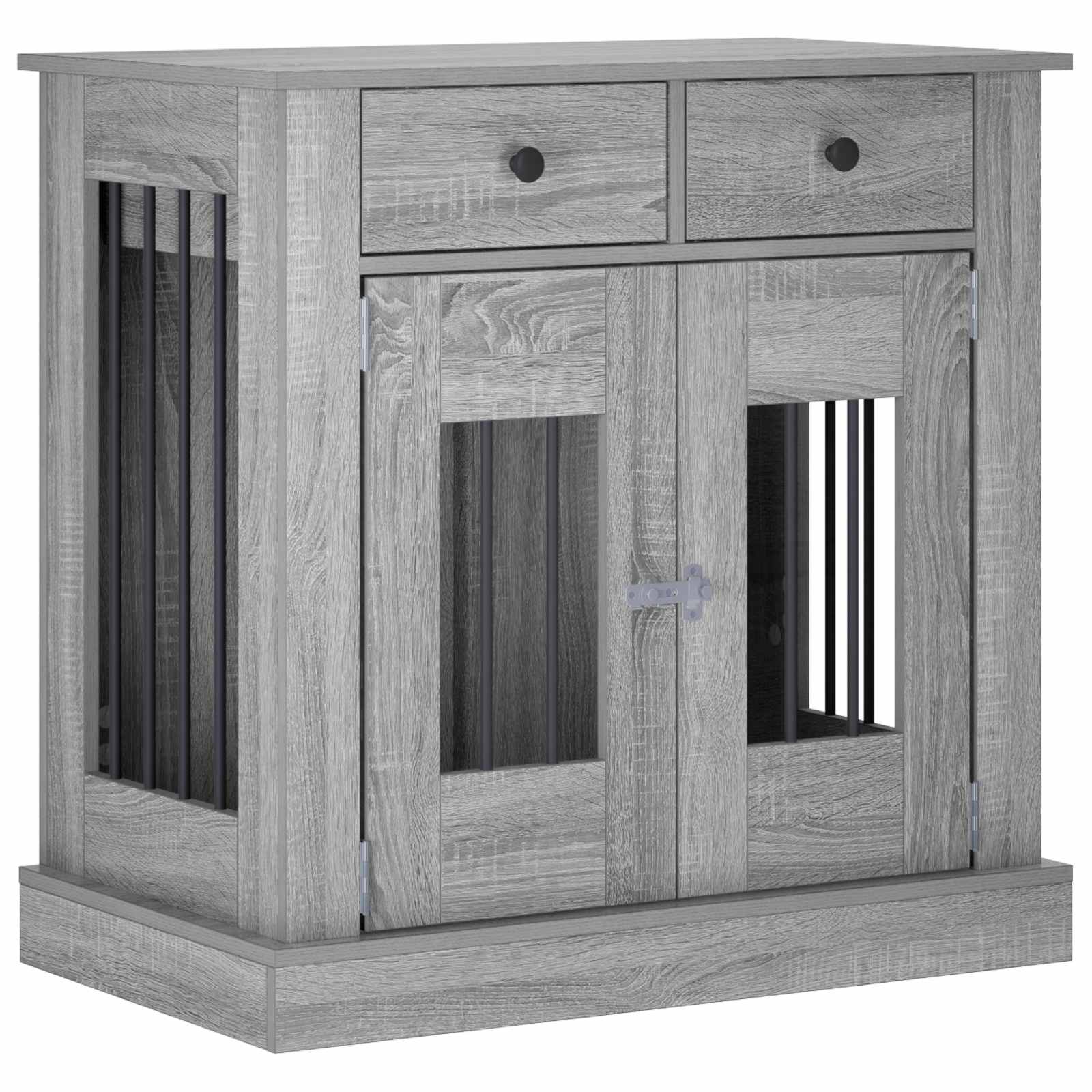 vidaXL Meble na klatkę dla psa Szary Sonoma 80 x 47,5 x 80 cm