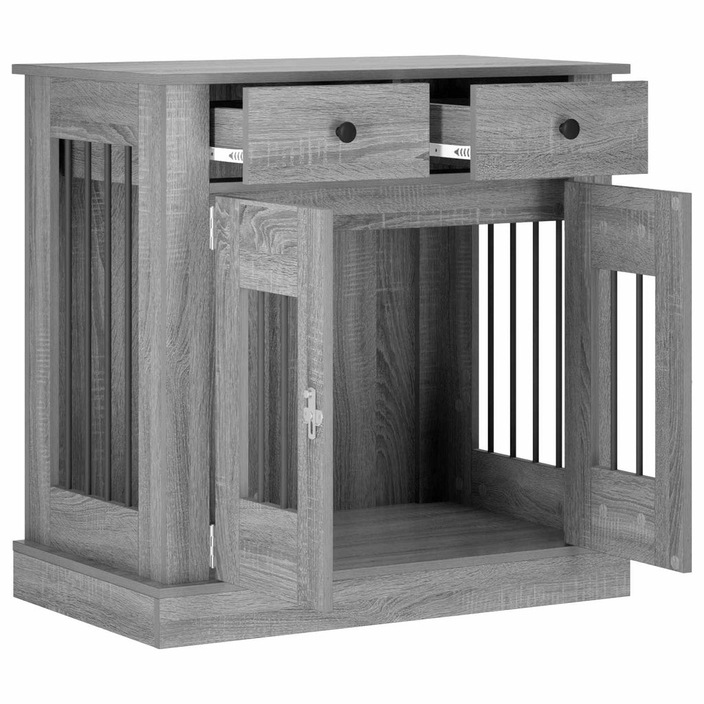 vidaXL Meble na klatkę dla psa Szary Sonoma 80 x 47,5 x 80 cm