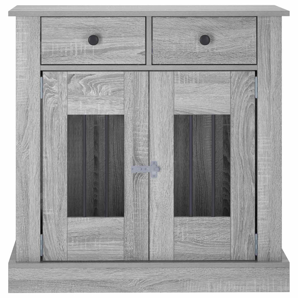 vidaXL Meble na klatkę dla psa Szary Sonoma 80 x 47,5 x 80 cm