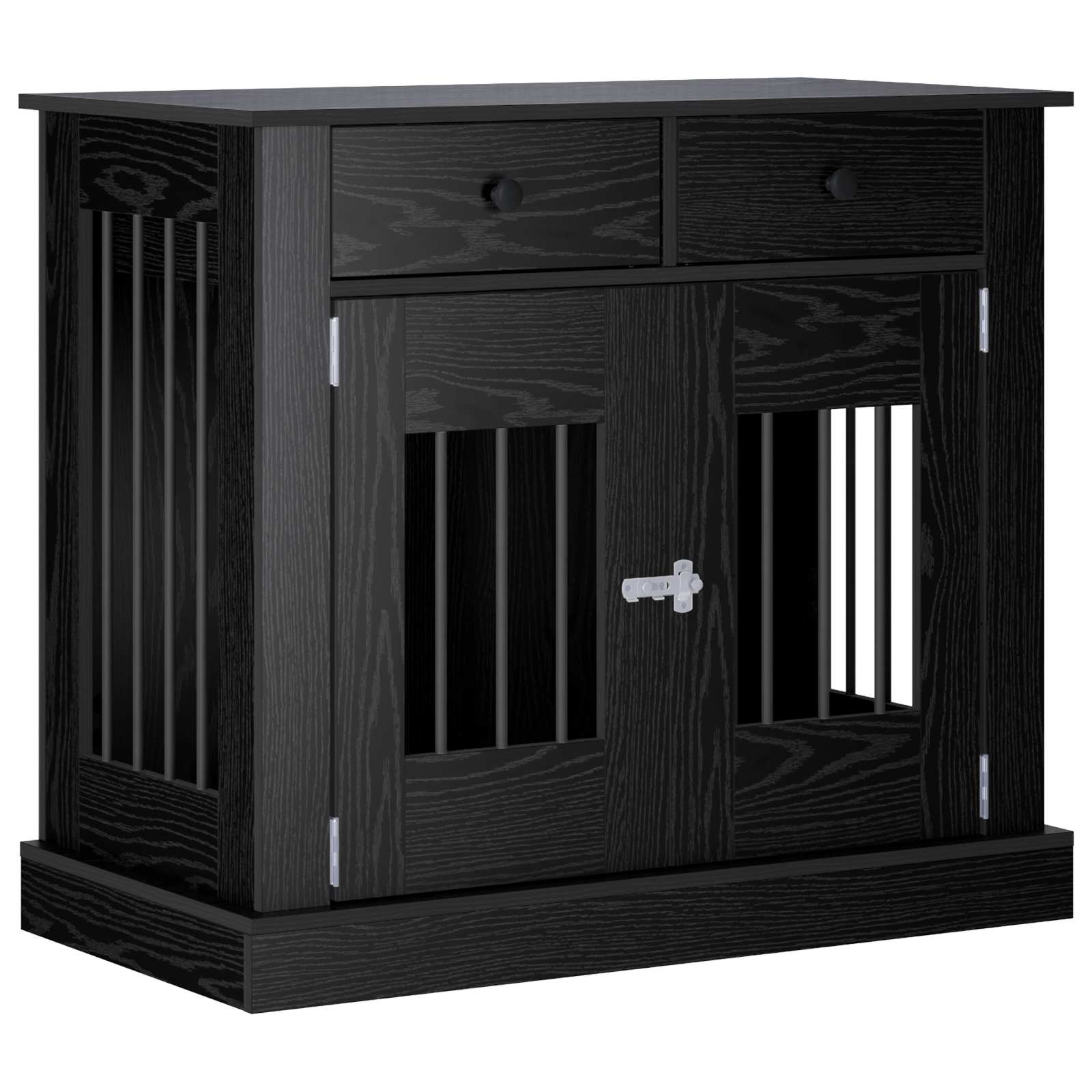 vidaXL Meble na klatkę dla psa Czarny dąb 90 x 47,5 x 80 cm