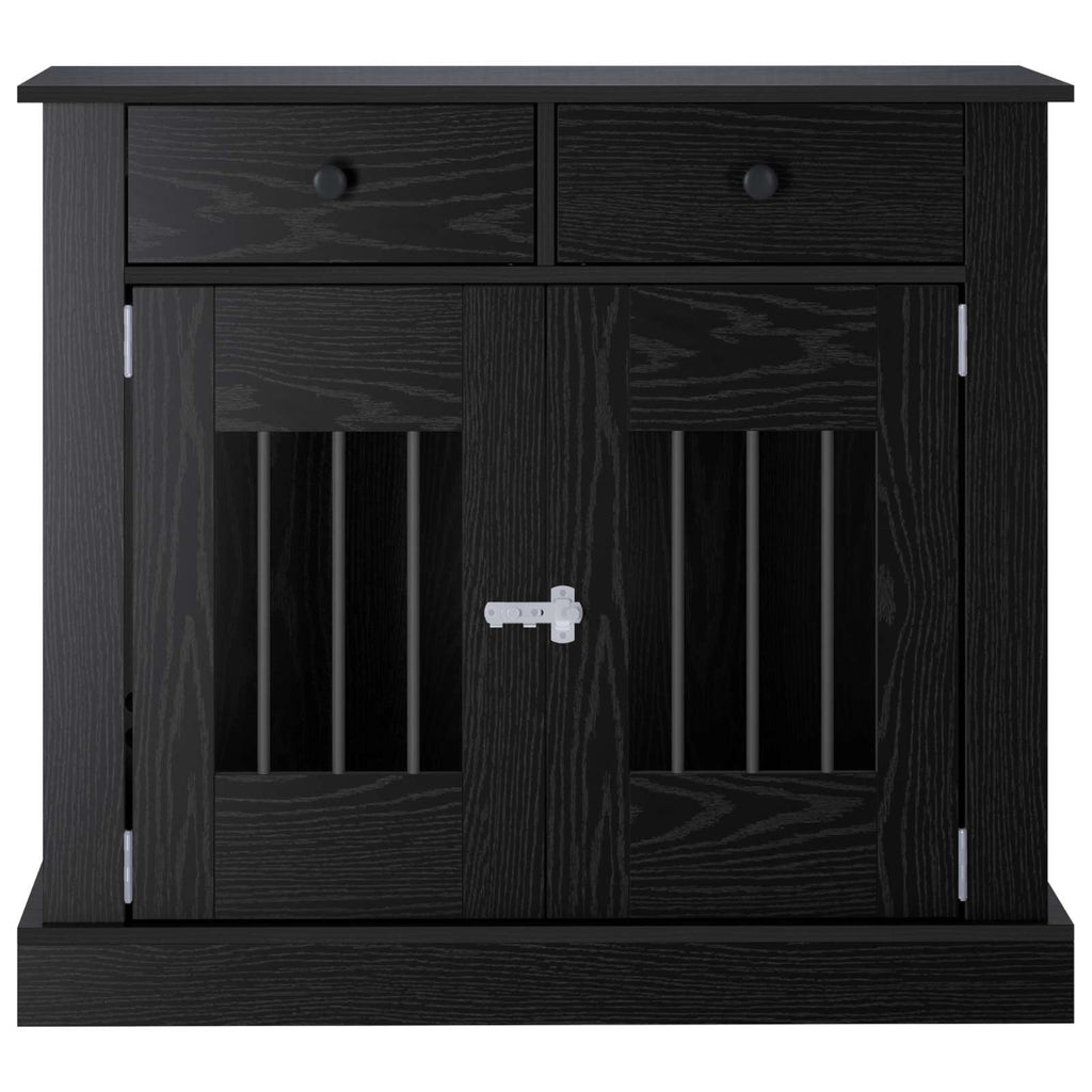 vidaXL Meble na klatkę dla psa Czarny dąb 90 x 47,5 x 80 cm