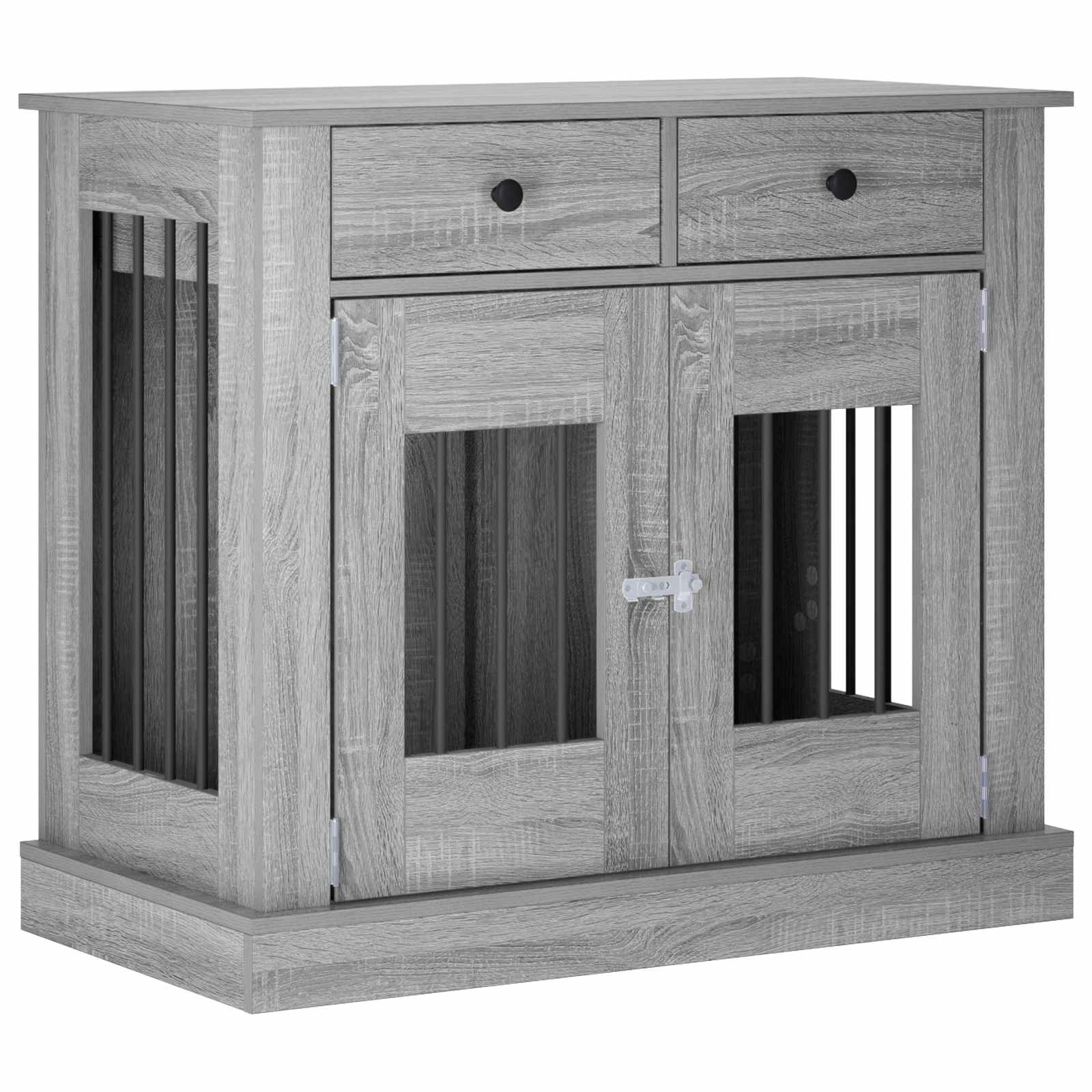 vidaXL Meble na klatkę dla psa Szary Sonoma 90 x 47,5 x 80 cm