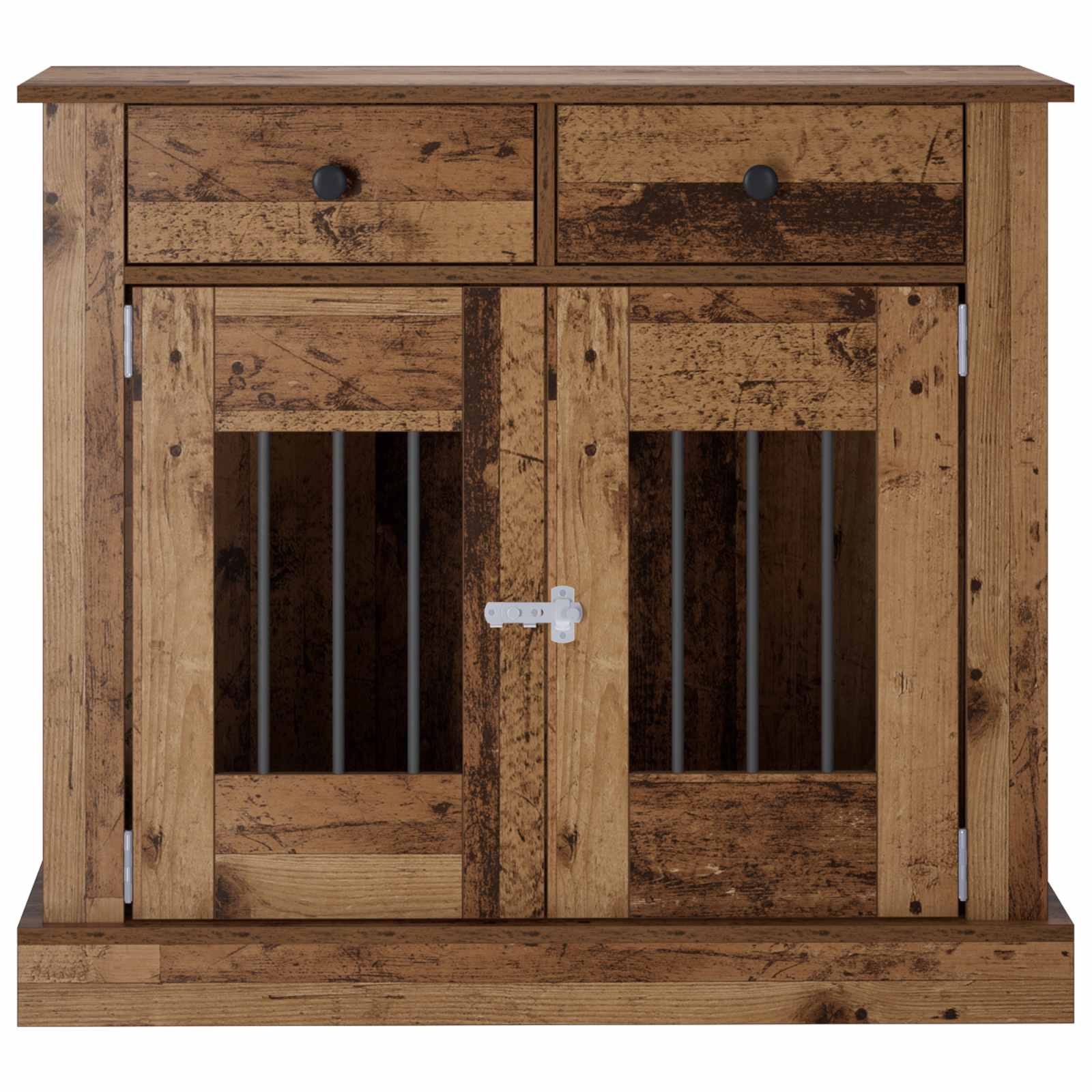 vidaXL Meble na klatkę dla psa Stare drewno 90 x 47,5 x 80 cm