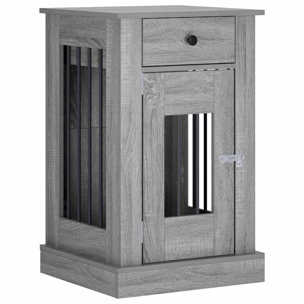 vidaXL Meble na klatkę dla psa Szary Sonoma 50 x 47,5 x 80 cm