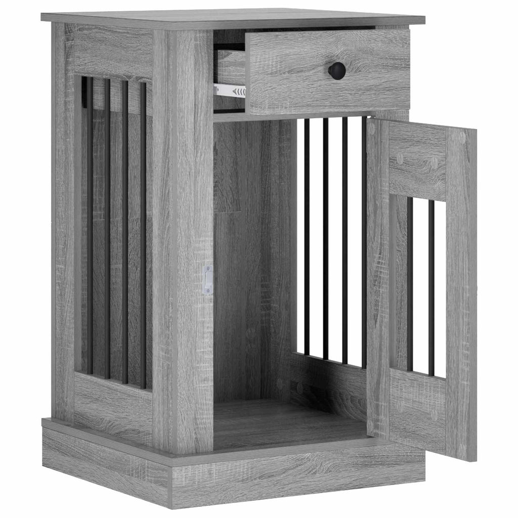 vidaXL Meble na klatkę dla psa Szary Sonoma 50 x 47,5 x 80 cm
