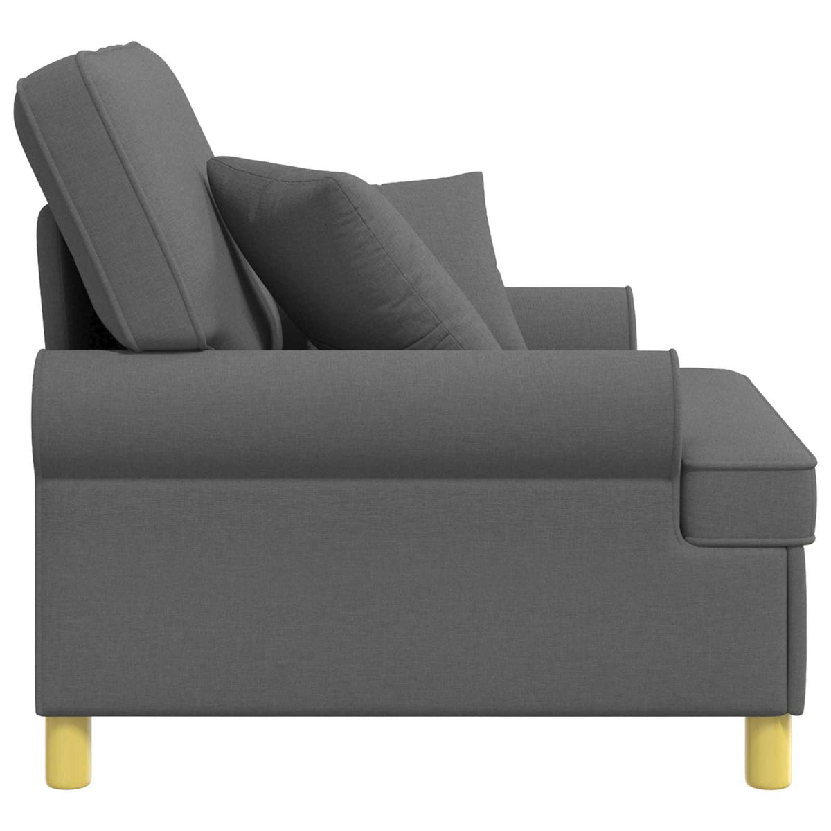 vidaXL Fotel XL z poduszkami ciemnoszary tkanina