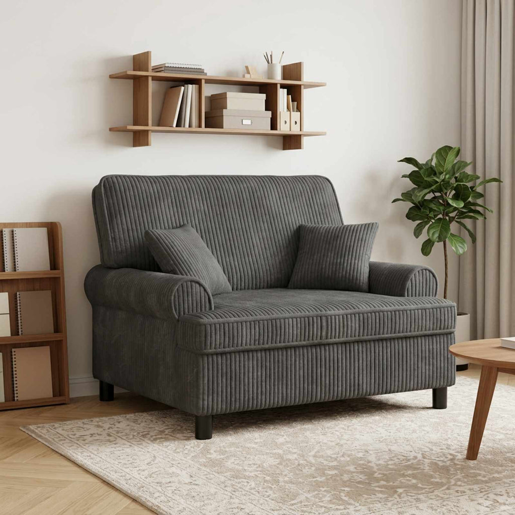 vidaXL Fotel XXL z poduszkami jasnoszary Tkanina 1,5 Lines