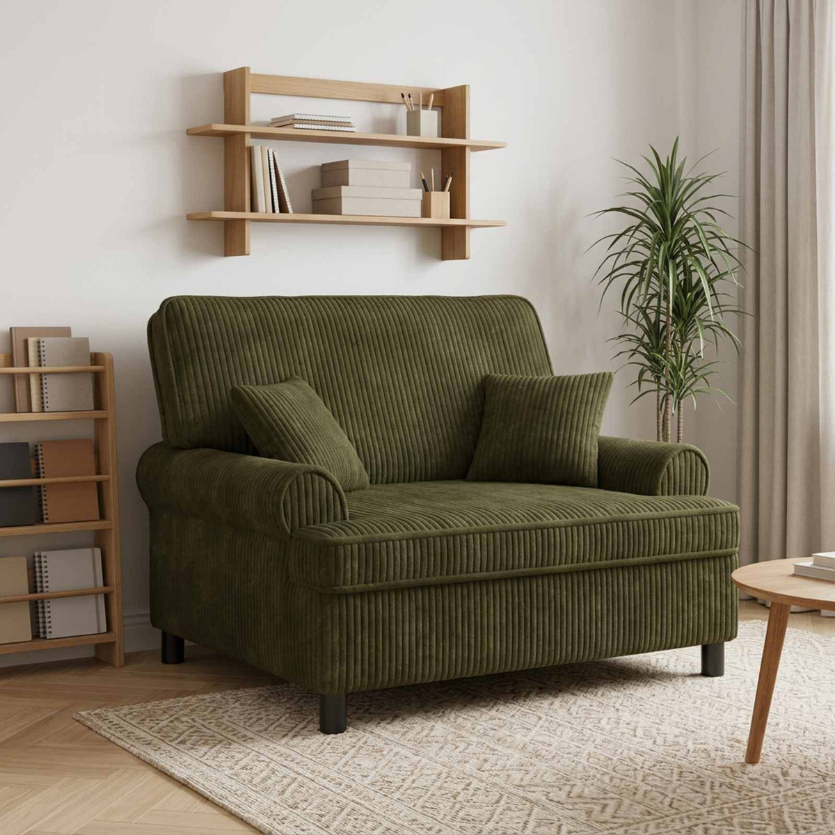 vidaXL Fotel XXL z poduszkami zielony Tkanina 1,5 Lines