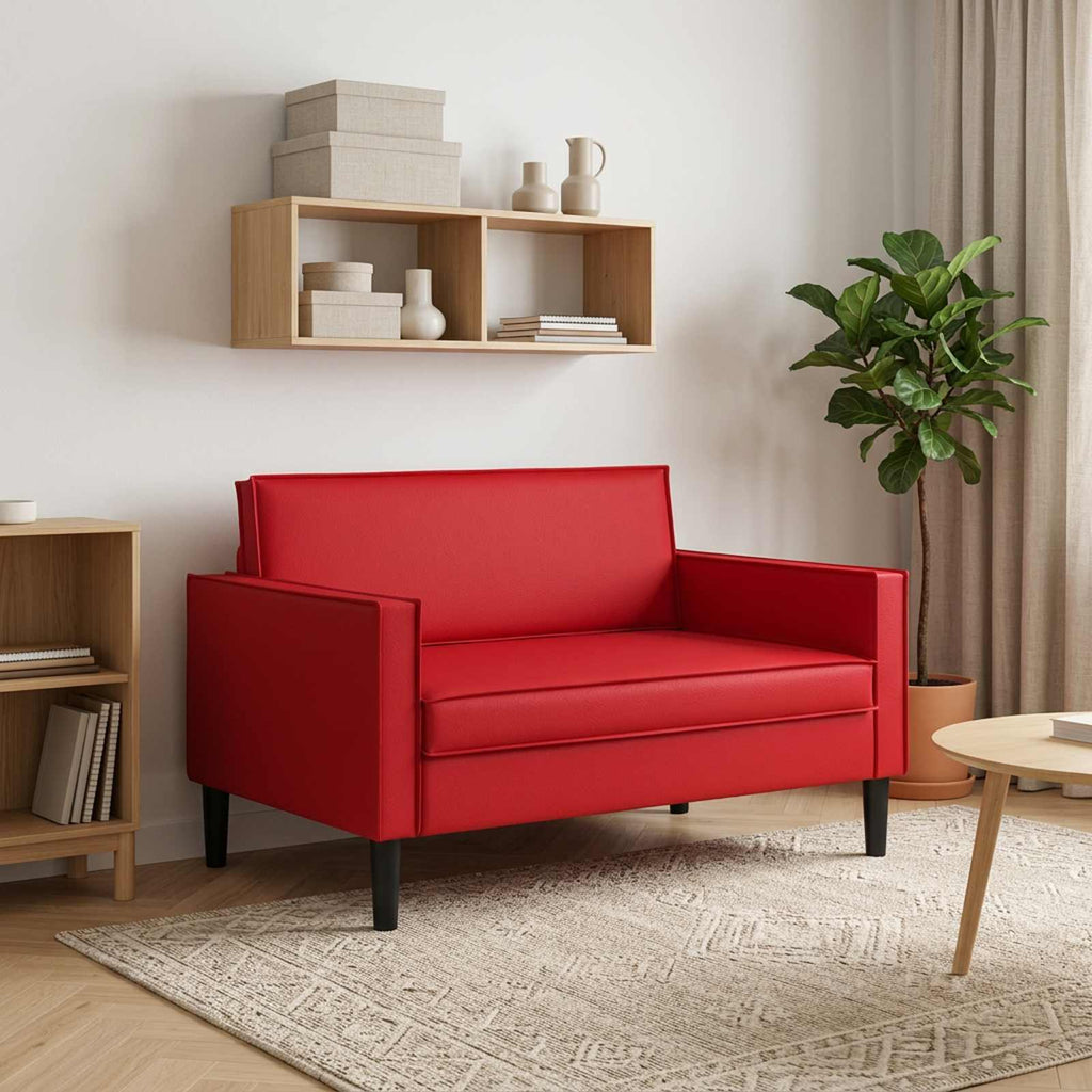 vidaXL Fotel XXL czerwony Ekoskóra