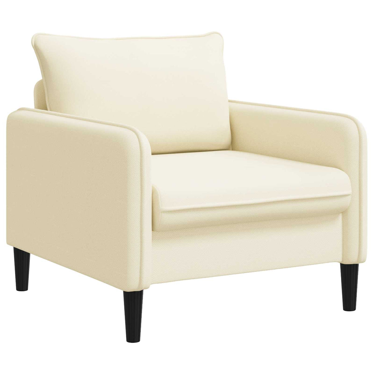 vidaXL Fotel XL kremowy Welur