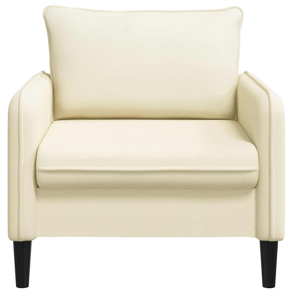 vidaXL Fotel XL kremowy Welur