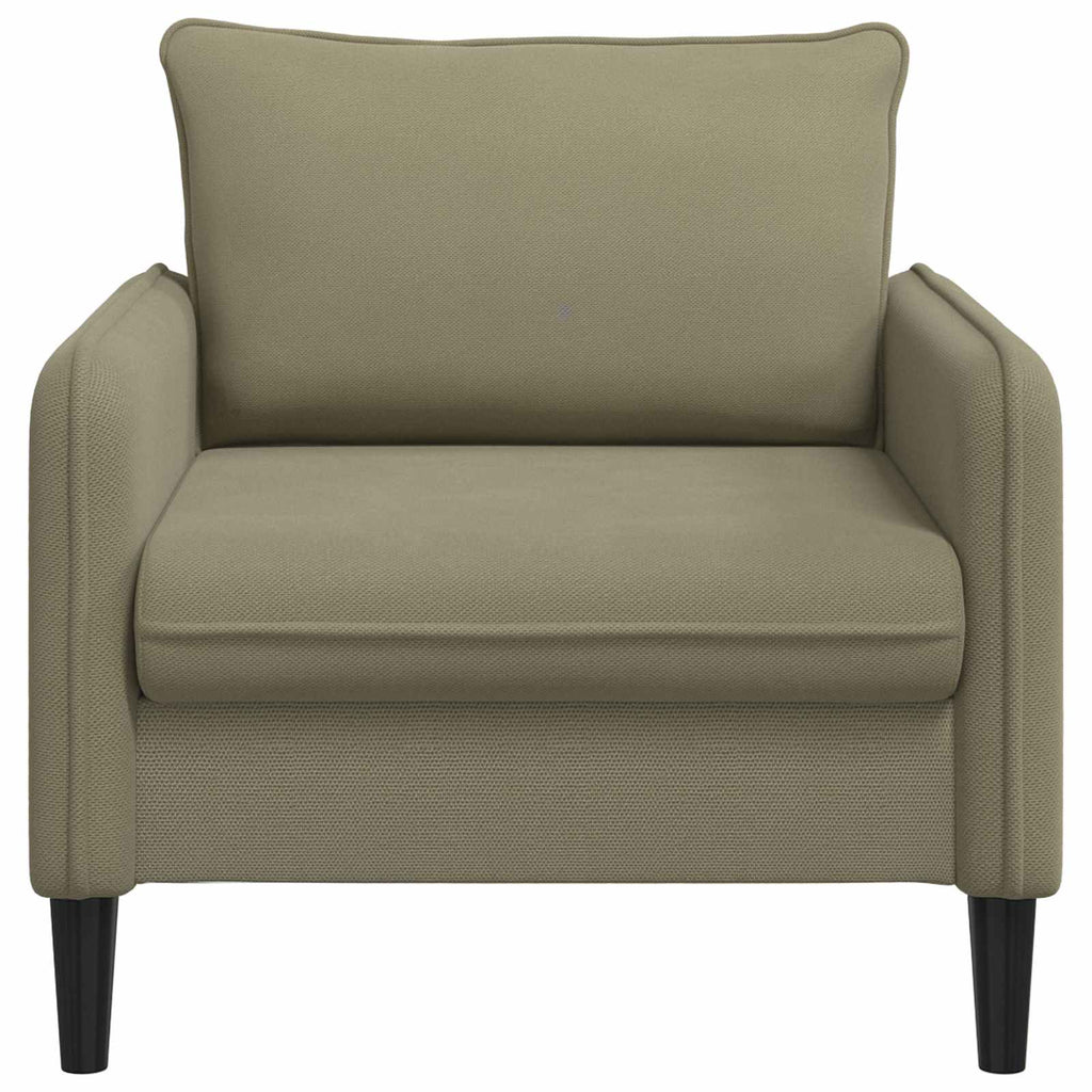 vidaXL Fotel XL Khaki Welur