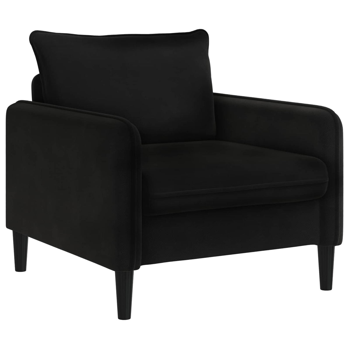 vidaXL Fotel XL Czarny Welur