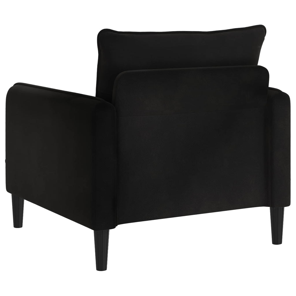 vidaXL Fotel XL Czarny Welur