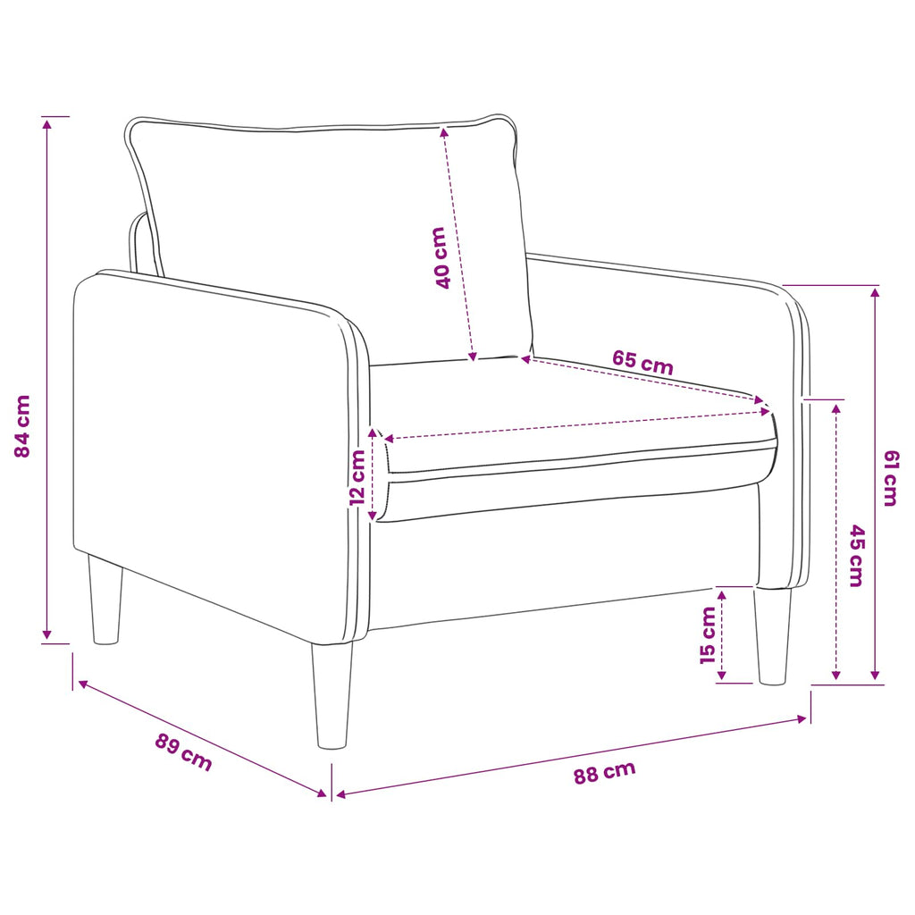 vidaXL Fotel XL Czarny Welur