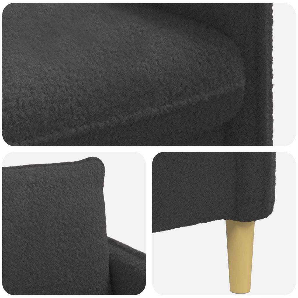 vidaXL Fotel XL ciemnoszary Bouclé