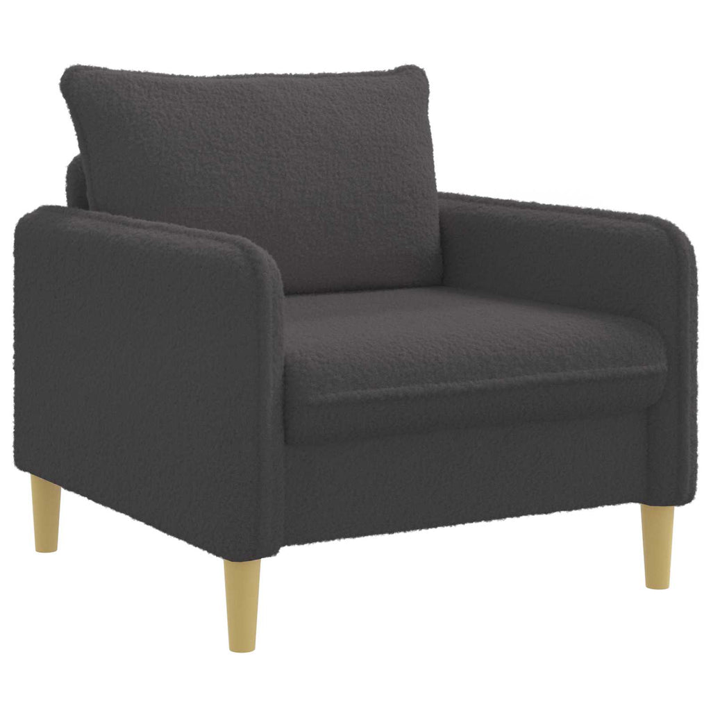 vidaXL Fotel XL ciemnoszary Bouclé
