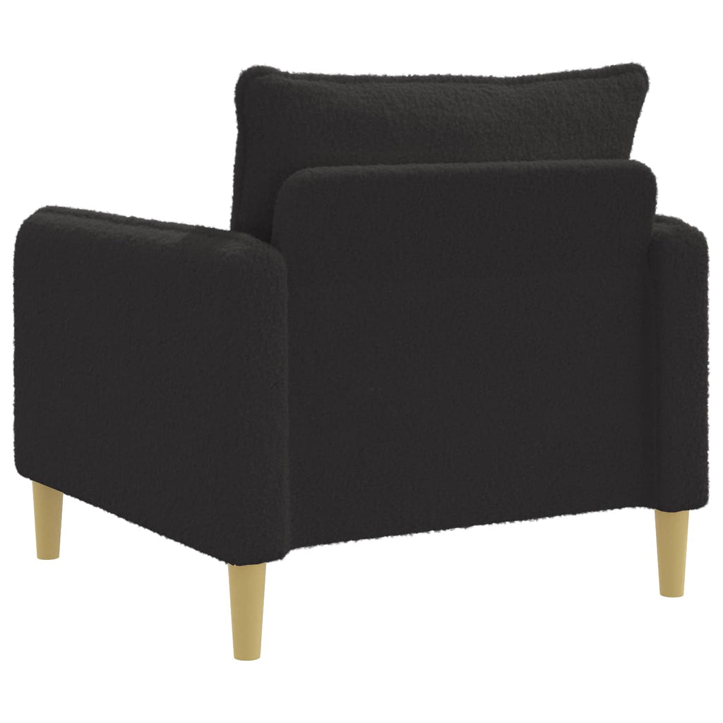 vidaXL Fotel XL Czarny Bouclé