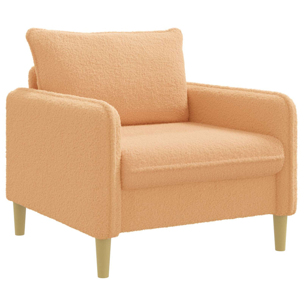 vidaXL Fotel XL Beżowy Bouclé