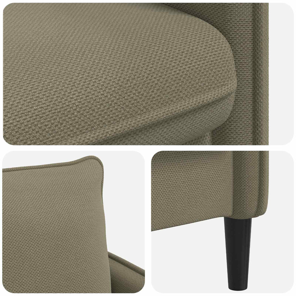 vidaXL Fotel XXL Khaki Welur