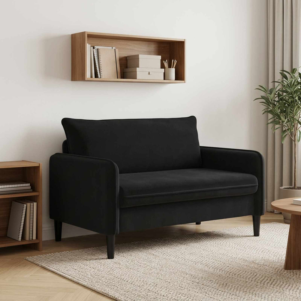 vidaXL Fotel XXL Czarny Welur