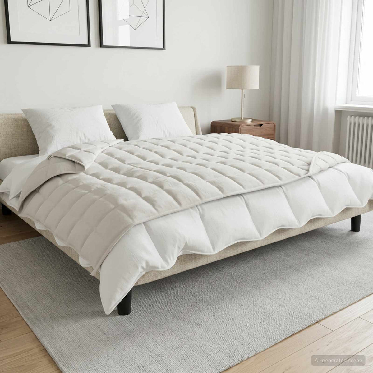 vidaXL Kołdra obciążeniowa Biały 120 x 180 cm 9 kg 100% Bawełna 205T