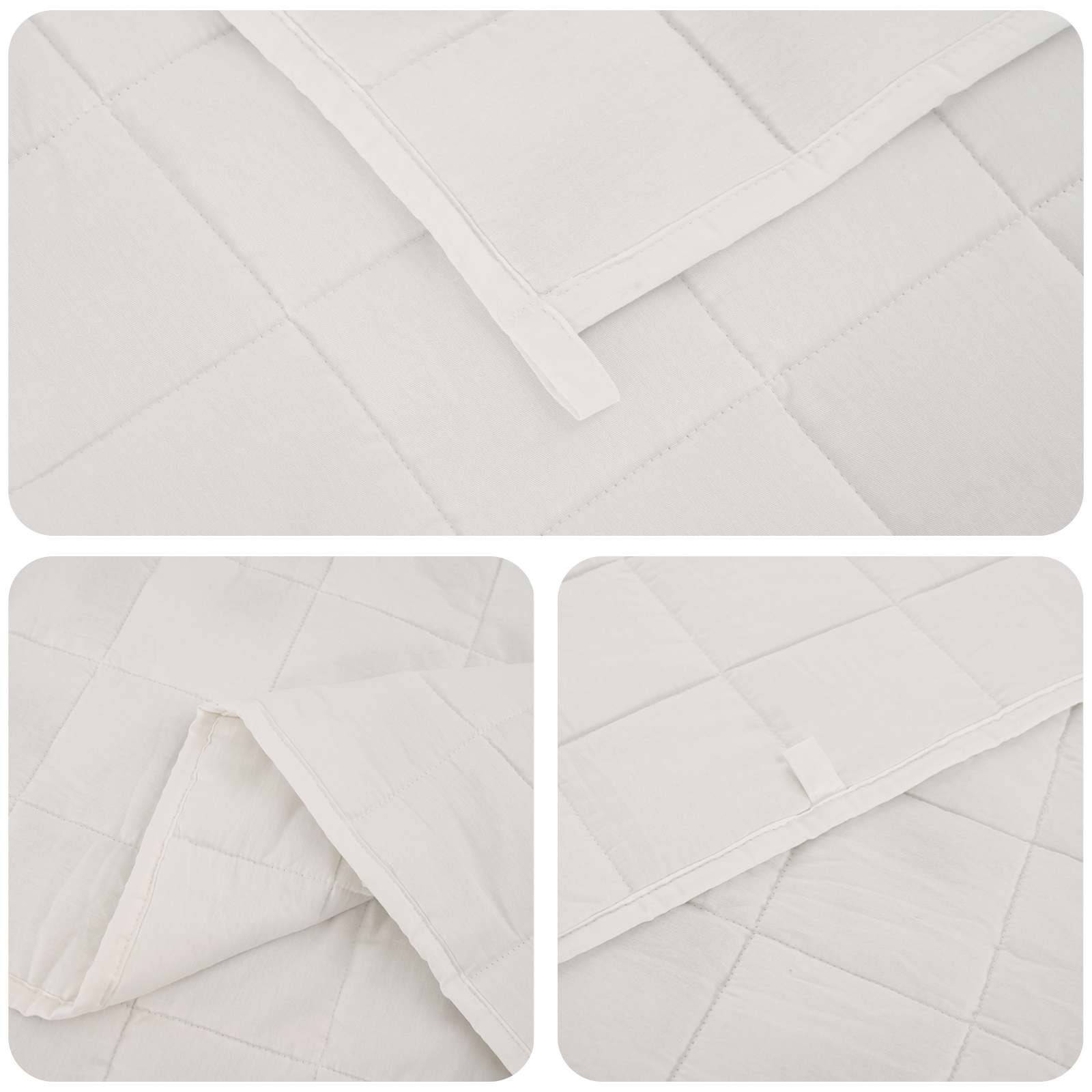 vidaXL Kołdra obciążeniowa Biały 200 x 225 cm 13 kg 100% Bawełna 205T