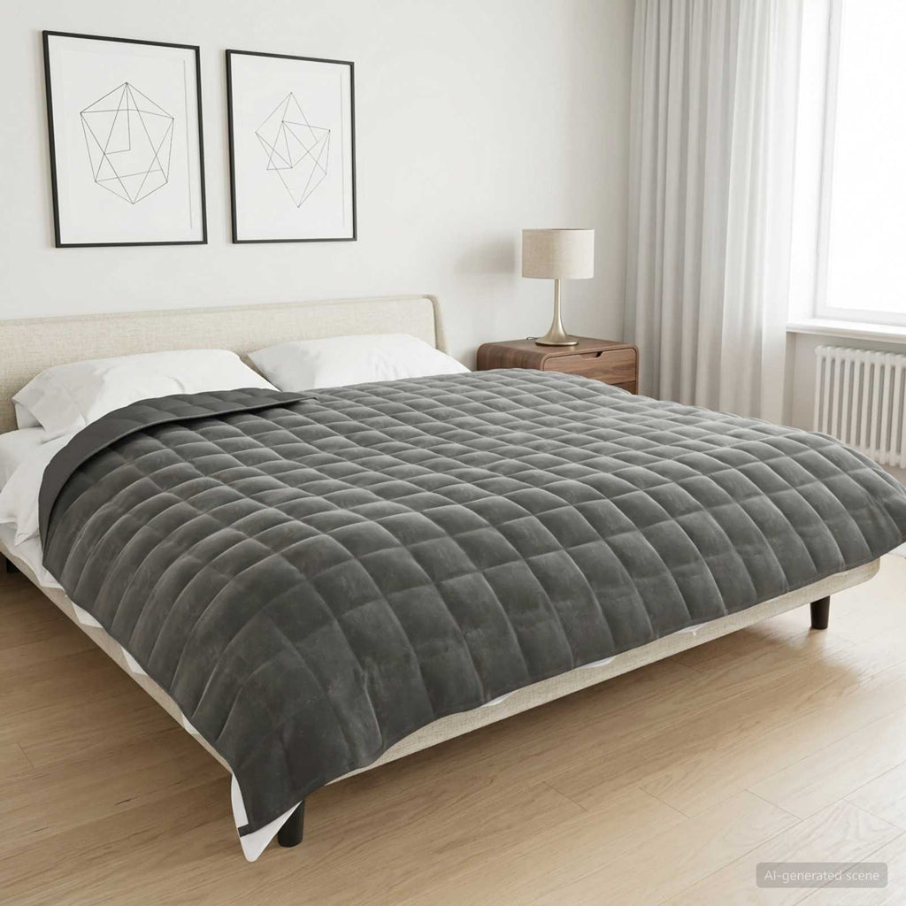 vidaXL Kołdra obciążeniowa antracytowy 200 x 200 cm 13 kg