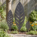 vidaXL St stake ogrodowy 3 szt. 116,5 x 35 x 3 cm Czarny Stal
