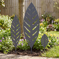 vidaXL St stake ogrodowy 3 szt. 116,5 x 35 x 3 cm antracytowy Stal