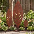 vidaXL St stake ogrodowy 3 szt. 116,5 x 35 x 3 cm Stal kortenowska
