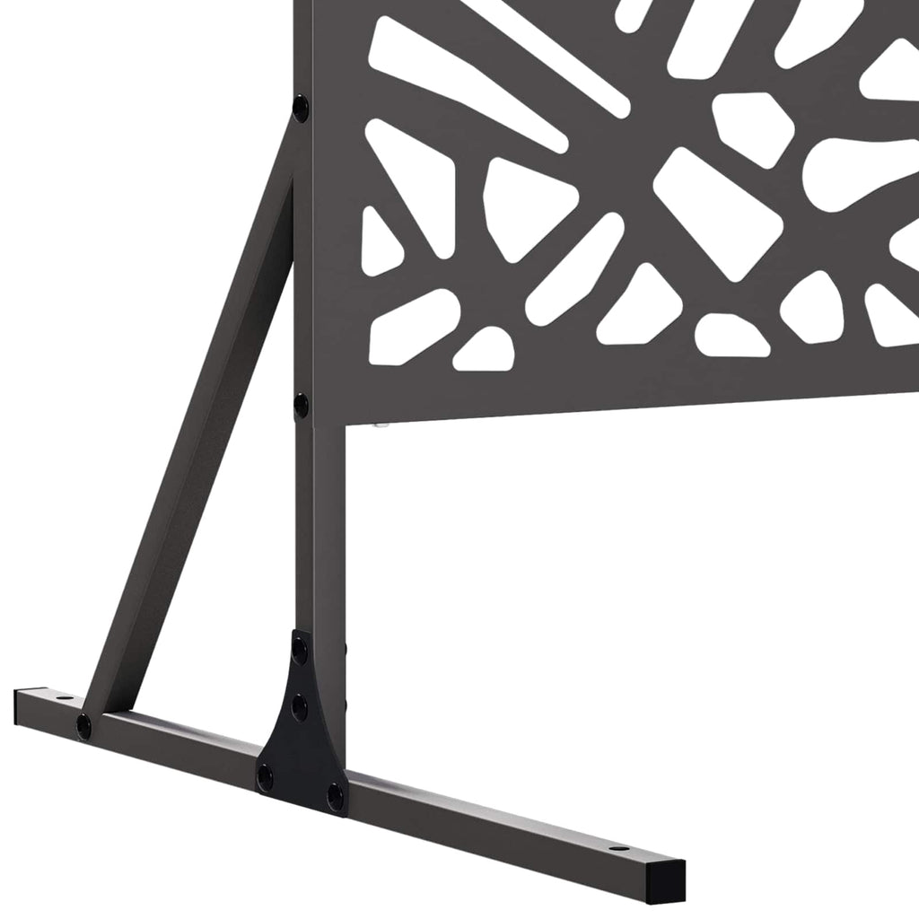 vidaXL Ekran prywatności 100 x 50 x 180 cm Stal Czarny