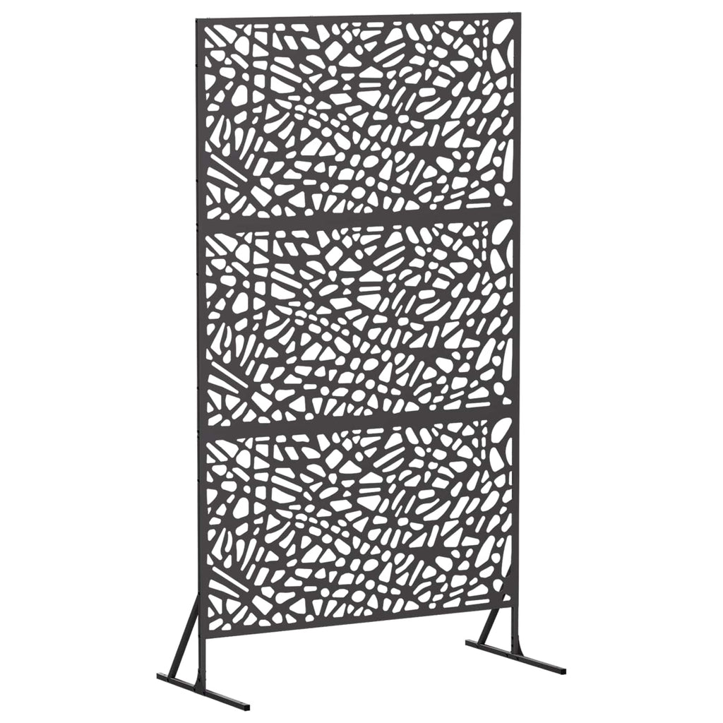 vidaXL Ekran prywatności 100 x 50 x 180 cm Stal Czarny